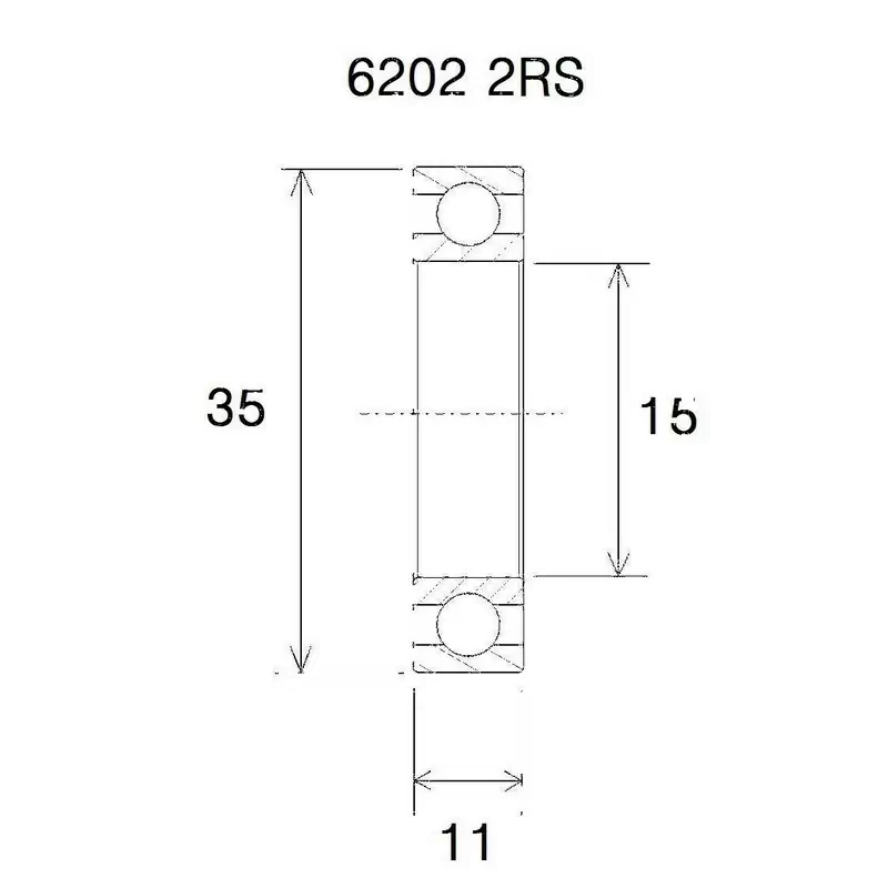 Cuscinetto b5 15x35x11mm - image