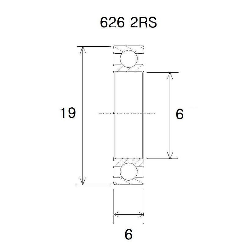 Cuscinetto b5 6x19x6mm