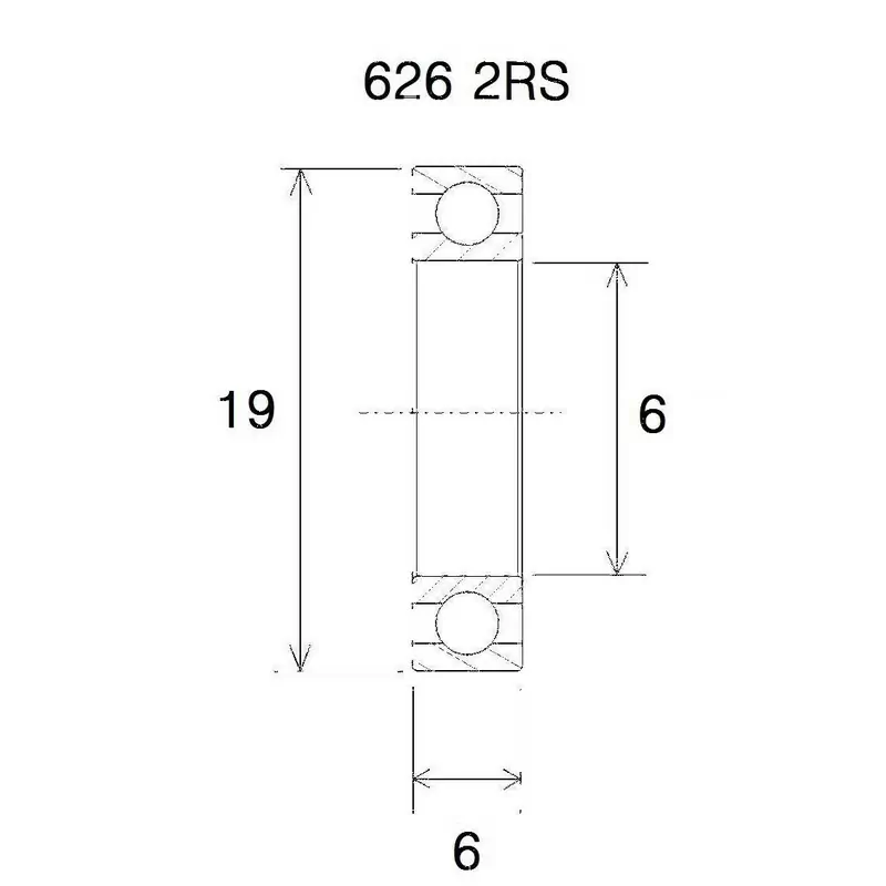 Cuscinetto b5 6x19x6mm - image