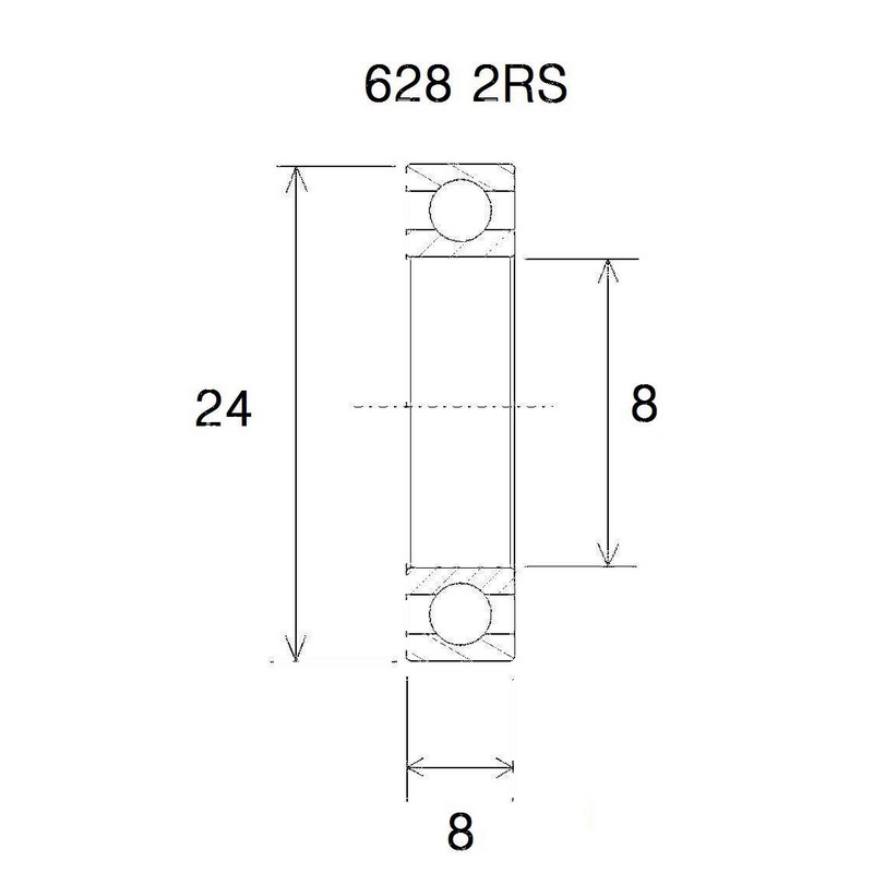 Cuscinetto b5 8x24x8mm