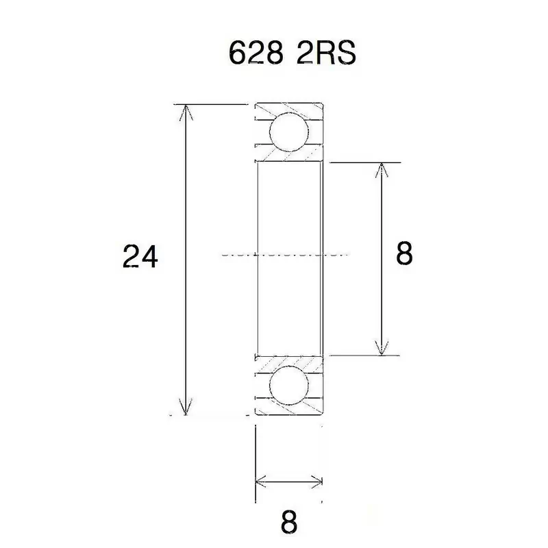 Cuscinetto b5 8x24x8mm - image