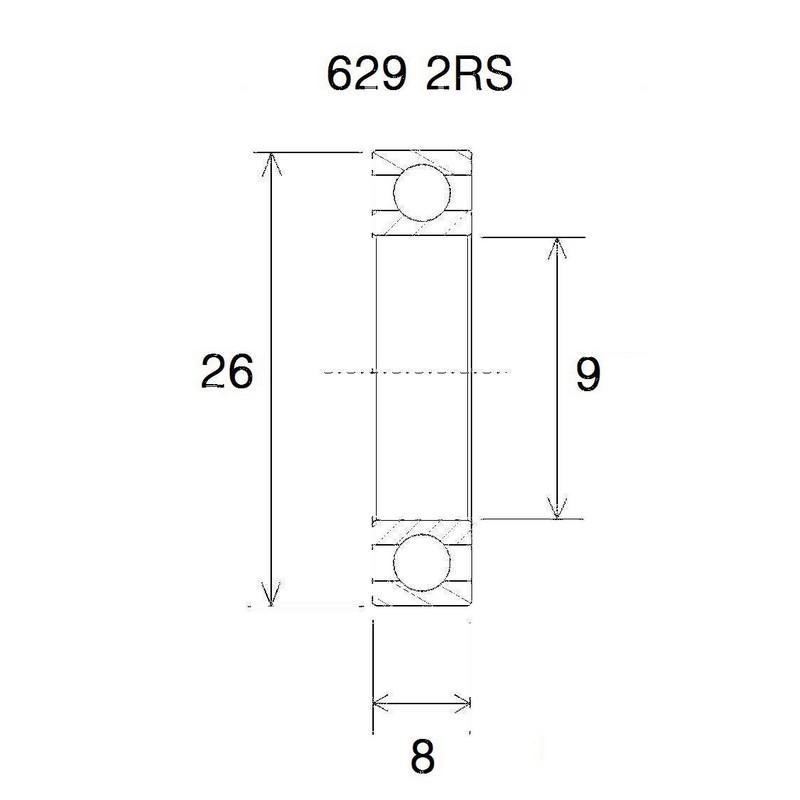 Cuscinetto b5 9x26x8mm