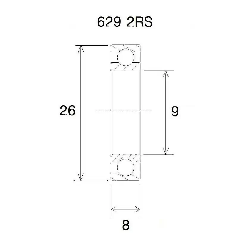 Cuscinetto b5 9x26x8mm - image