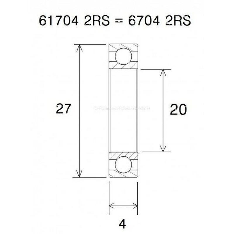 Bearing b5 20x27x4mm