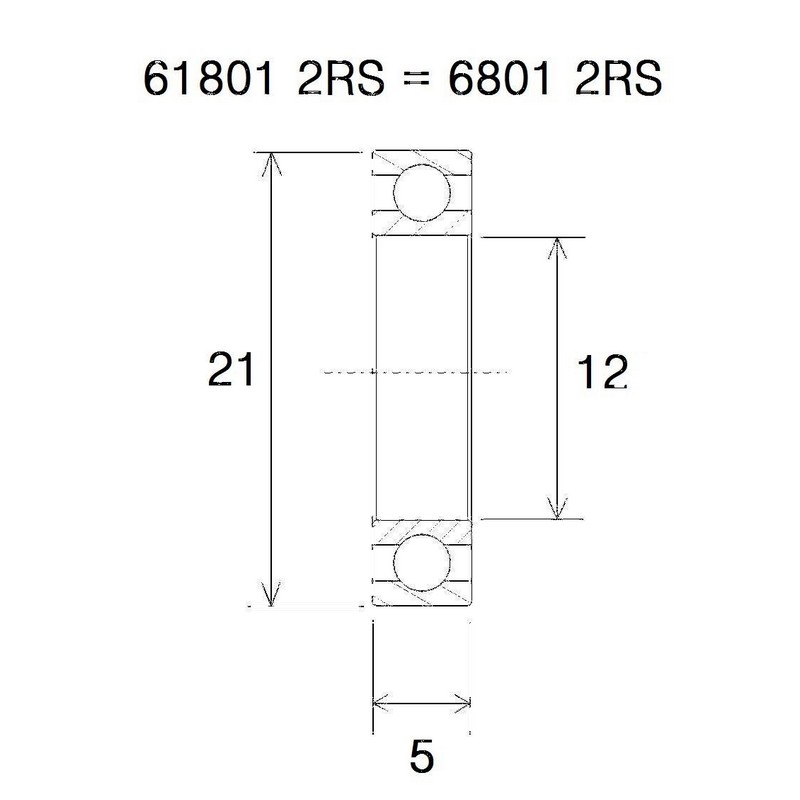 Bearing b5 12x21x5mm