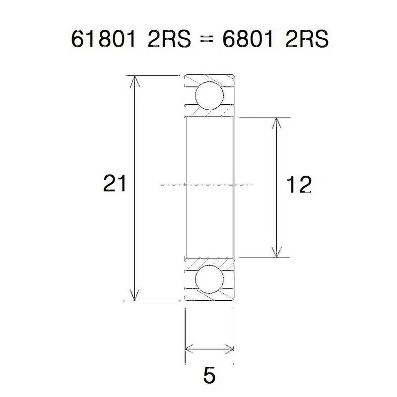 Bearing b5 12x21x5mm - image