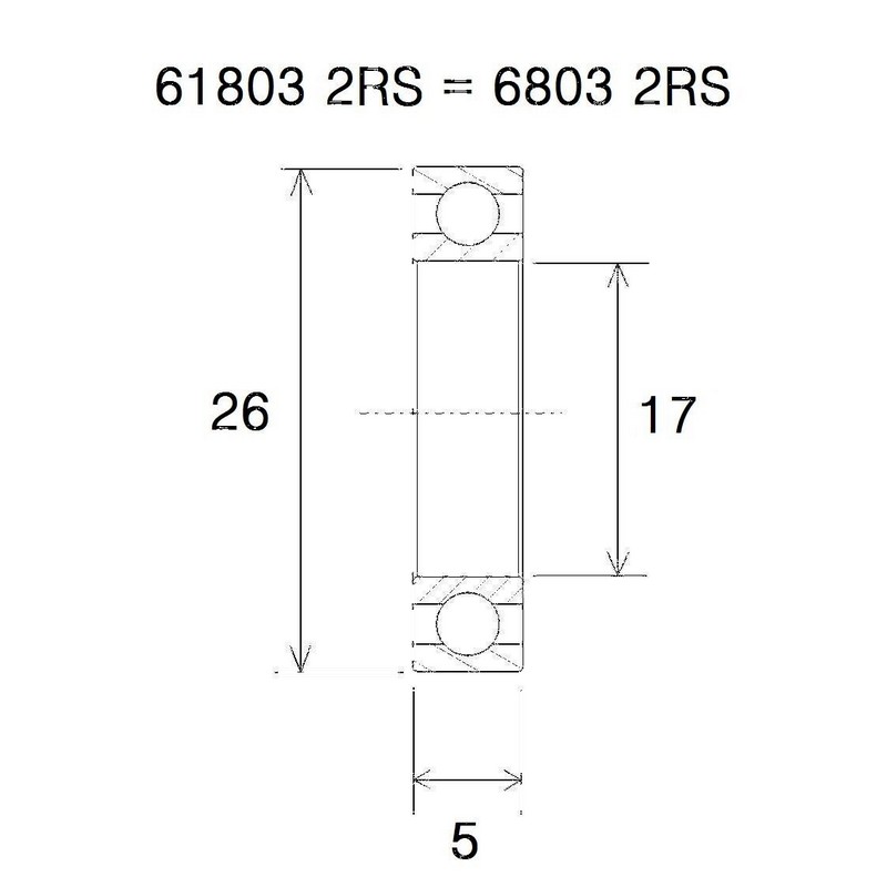 Cuscinetto b5 17x26x5mm