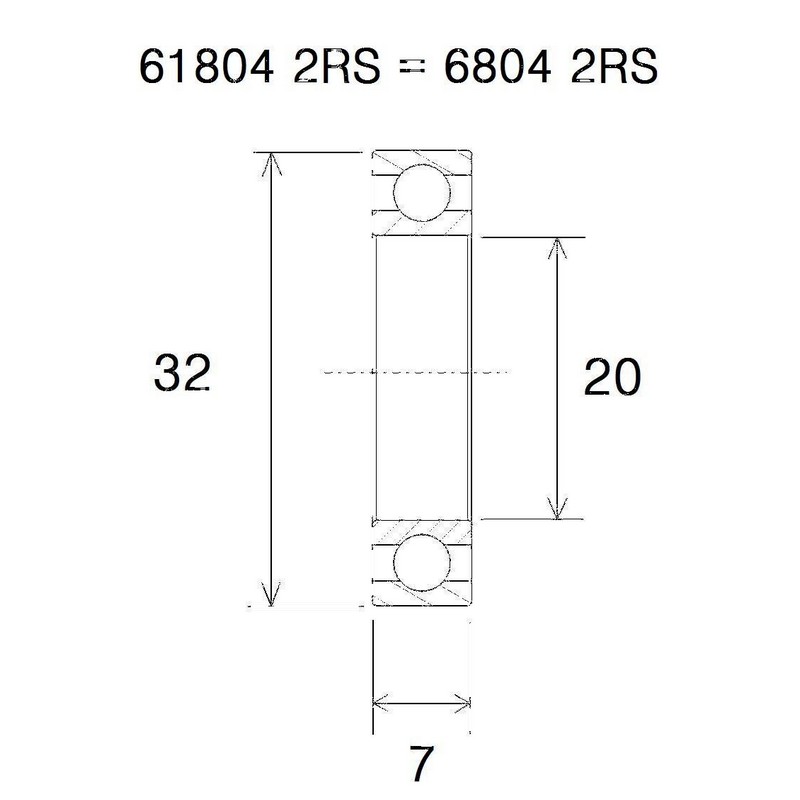 Cuscinetto b5 20x32x7mm