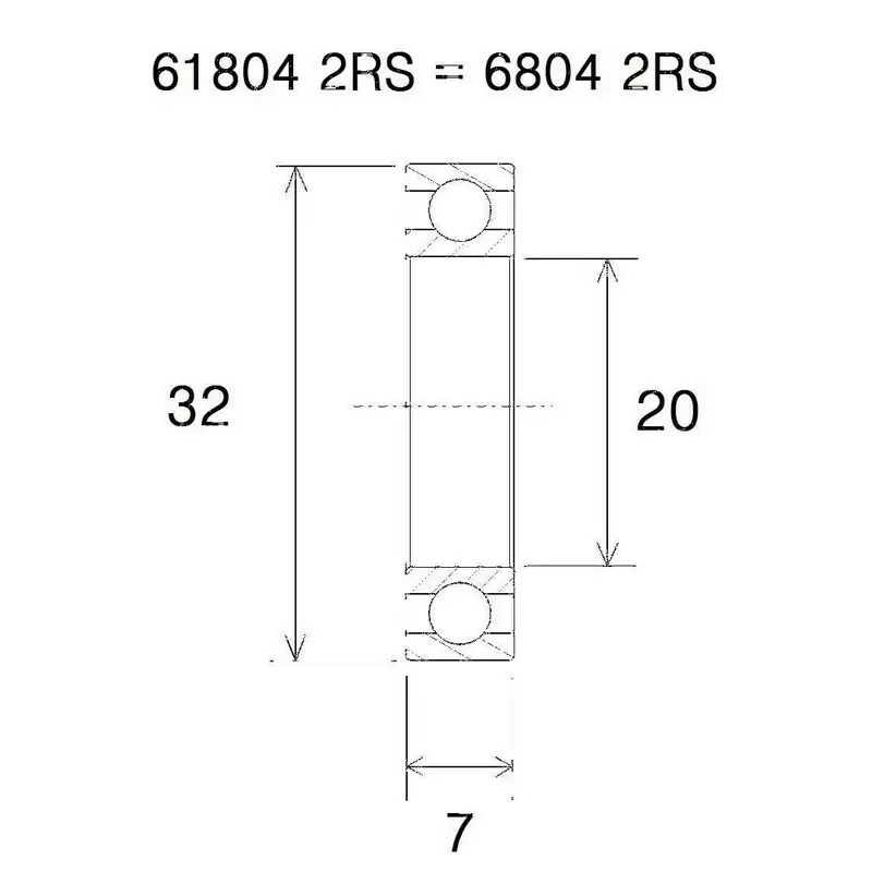 Cuscinetto b5 20x32x7mm - image