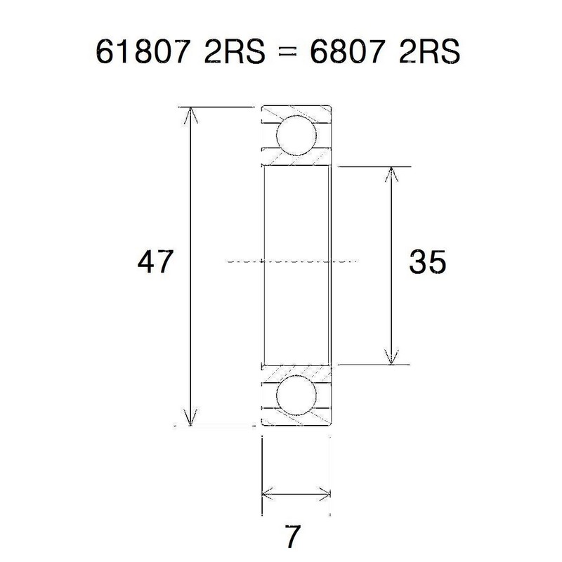 Cuscinetto b5 35x47x7mm