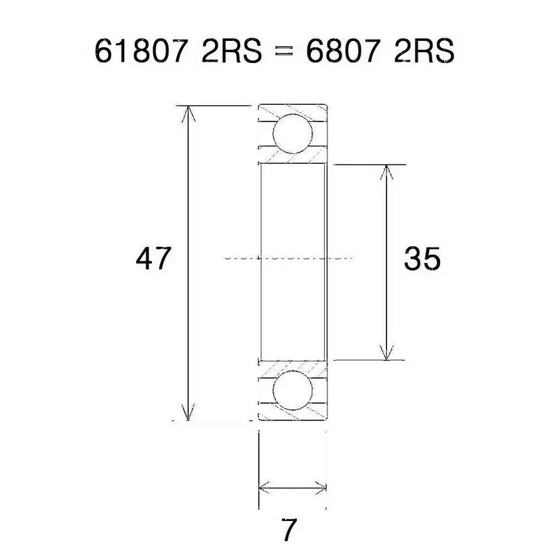 Cuscinetto b5 35x47x7mm - image