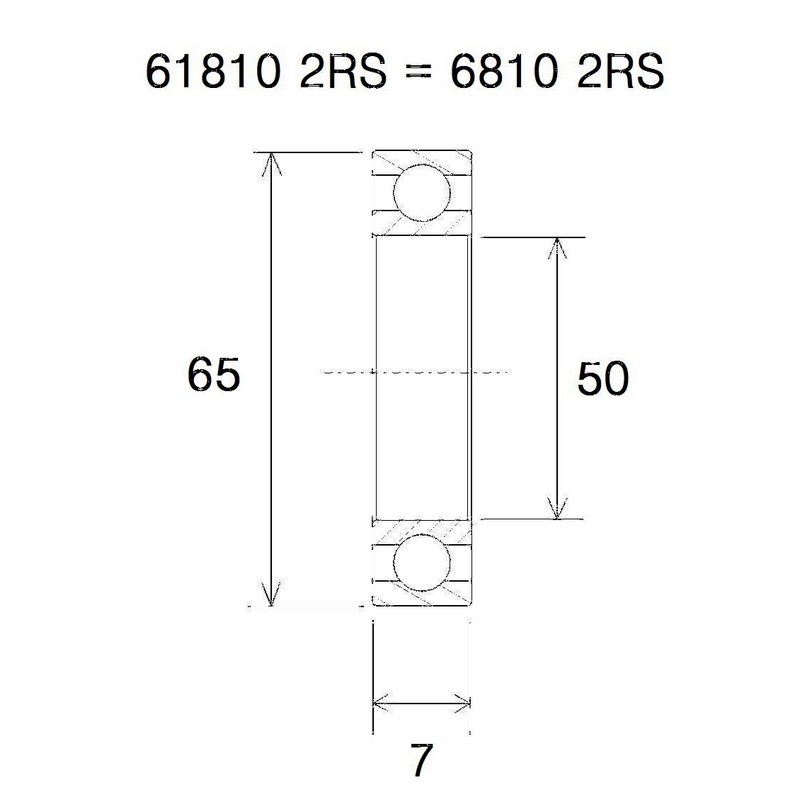 Rodamiento b5 50x65x7mm