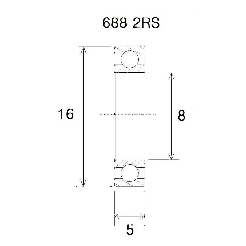 Cuscinetto b5 8x16x5mm