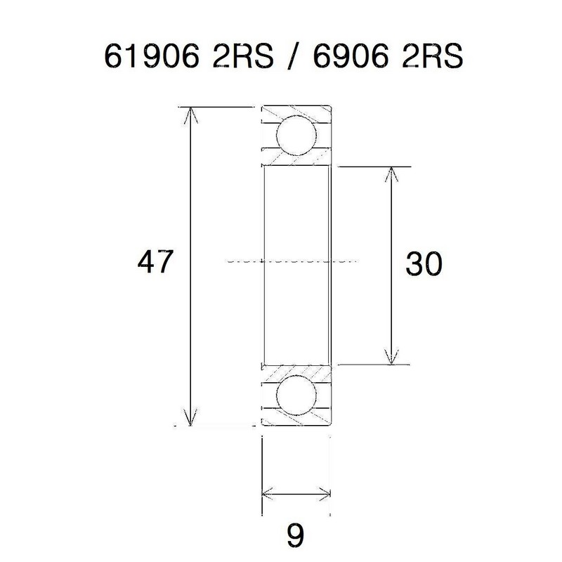 Cuscinetto b5 30x47x9mm