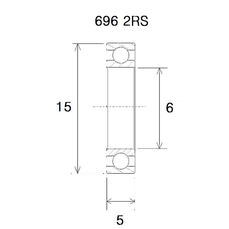 Rodamiento b5 6x15x5mm