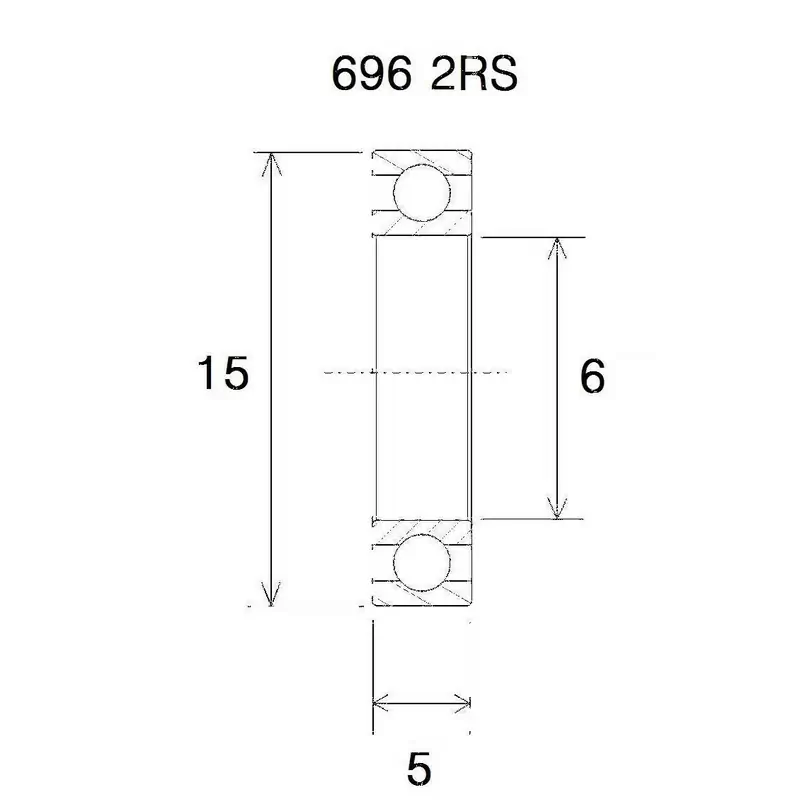 Rodamiento b5 6x15x5mm - image