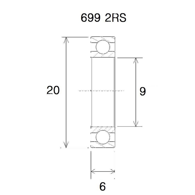 Cuscinetto b5 9x20x6mm