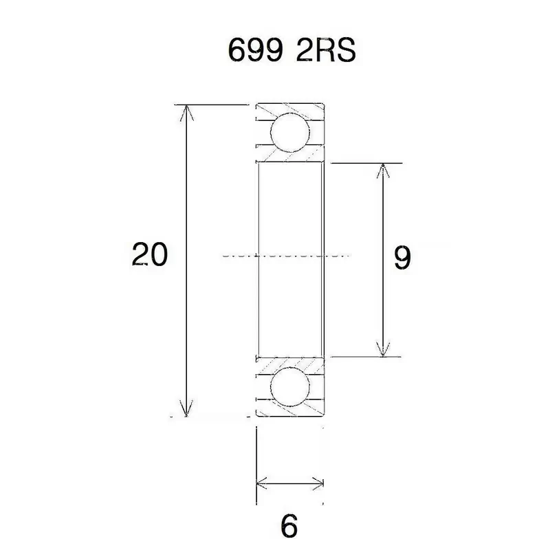 Cuscinetto b5 9x20x6mm - image