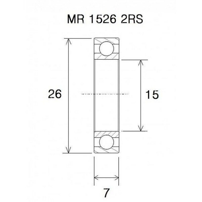 Rolamento b5 15x26x7mm