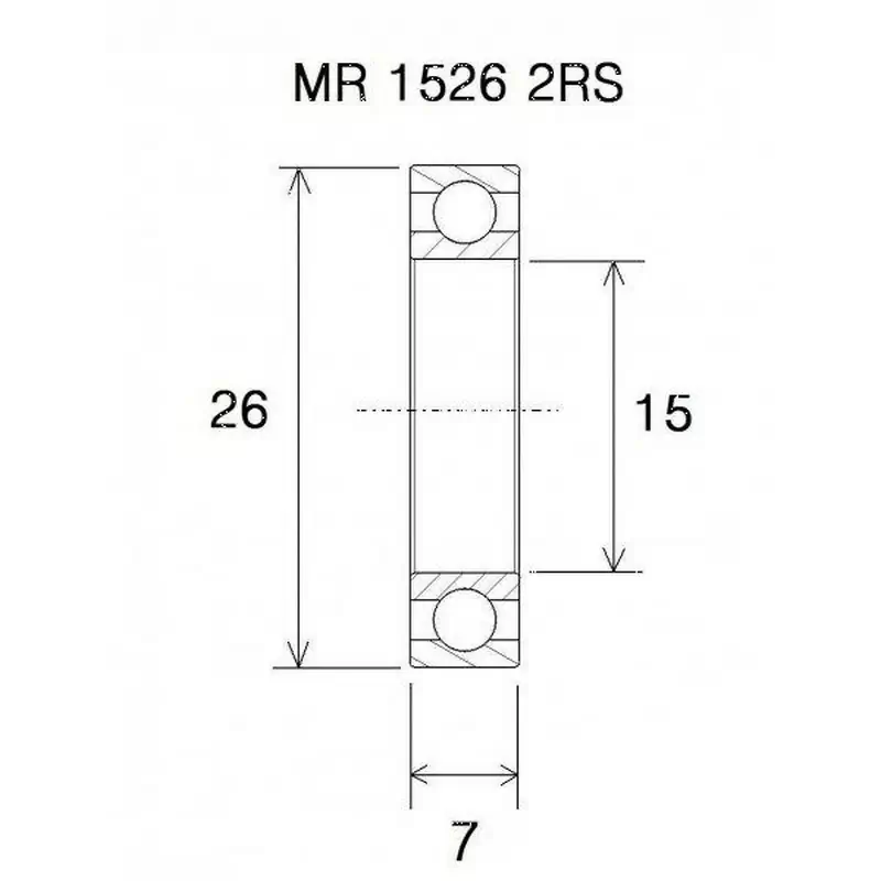 Rolamento b5 15x26x7mm - image