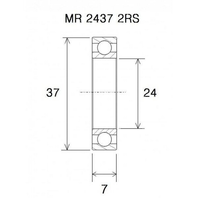 Cuscinetto b5 24x37x7mm