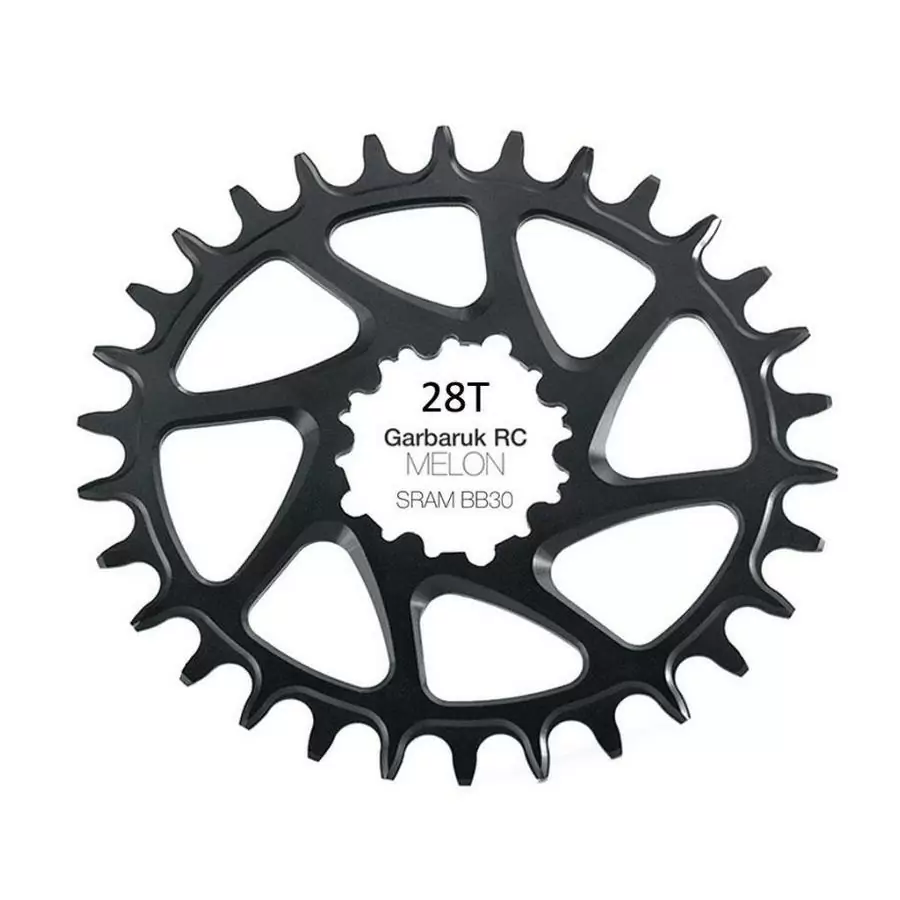 Narrow wide chainring 28t direct mount bb30 melon oval sram black - image