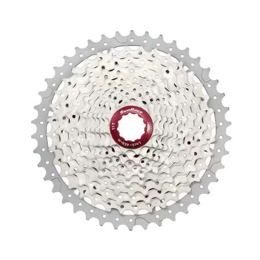 MX8 EAY Wide Ratio 11-speed cassette 11-42T Shimano HG compatible silver - image