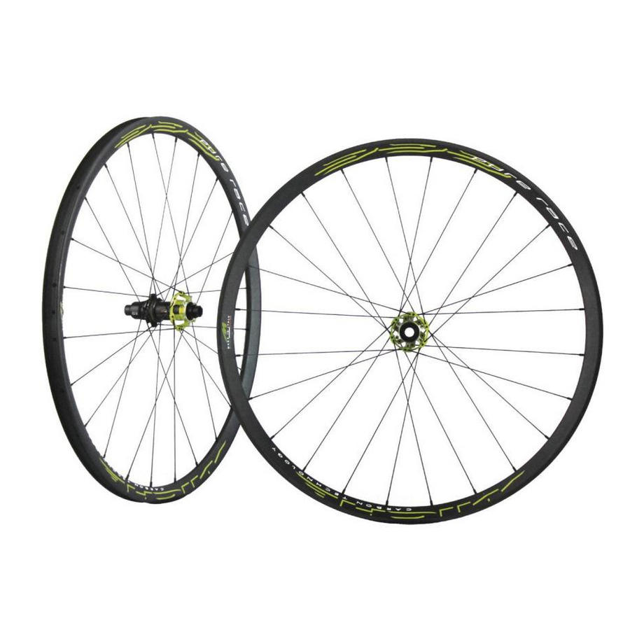 Pair wheel 29'' mtb 999 pure race axy carbon black yellow