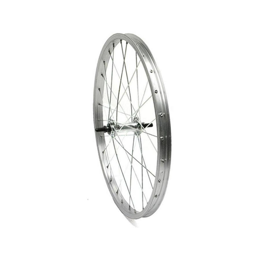 roue avant 24x1-3/8 aluminium argent