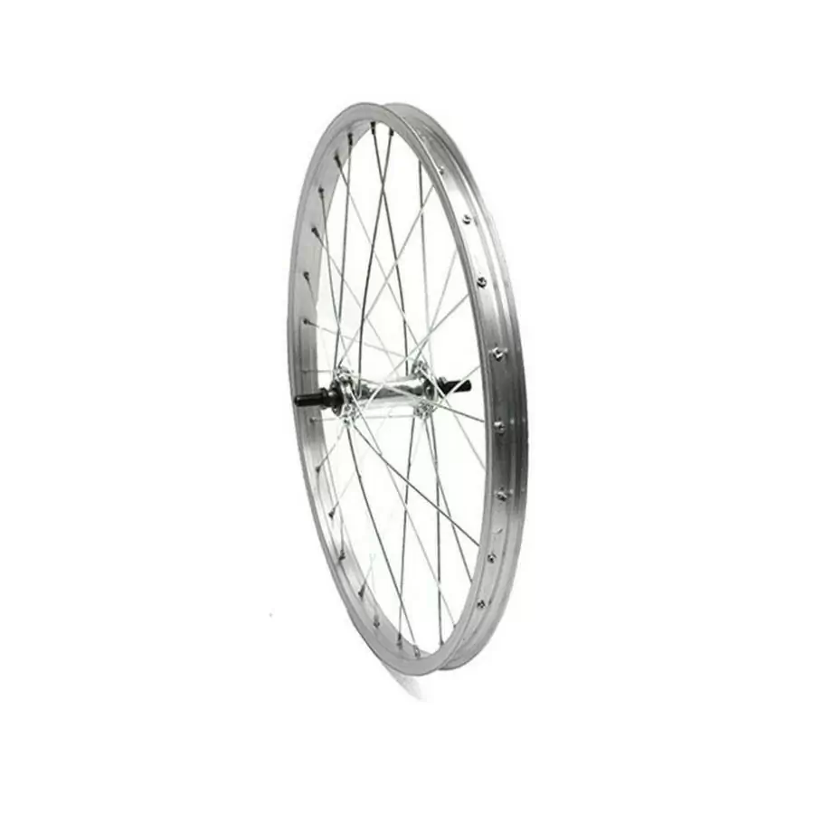 roue avant 24x1-3/8 aluminium argent - image