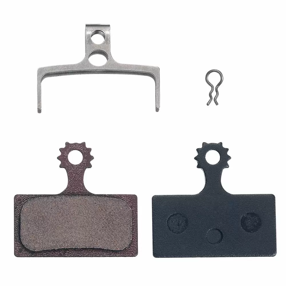 Semi-metal brake pads with aluminium rear plate black DB022 - image