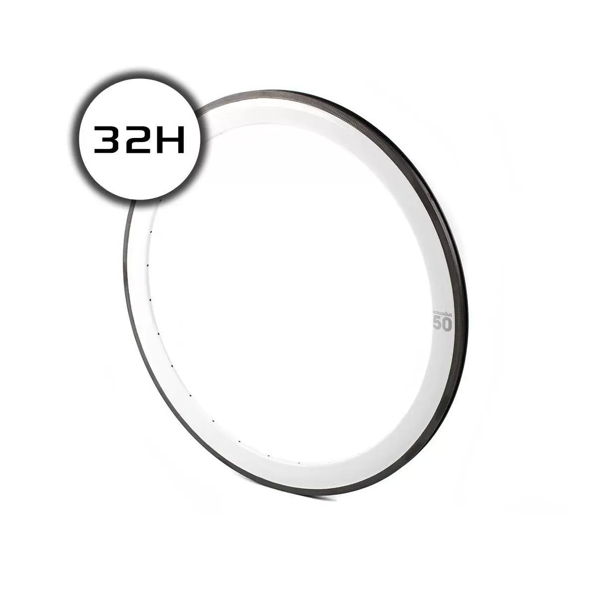 cerchio notorious 50 700c carbon 32h msw bianco - image