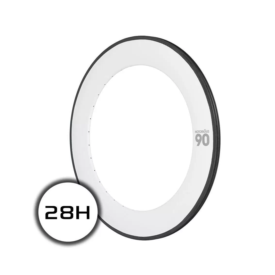 cerchio notorious 90 700c carbon 28h msw bianco - image