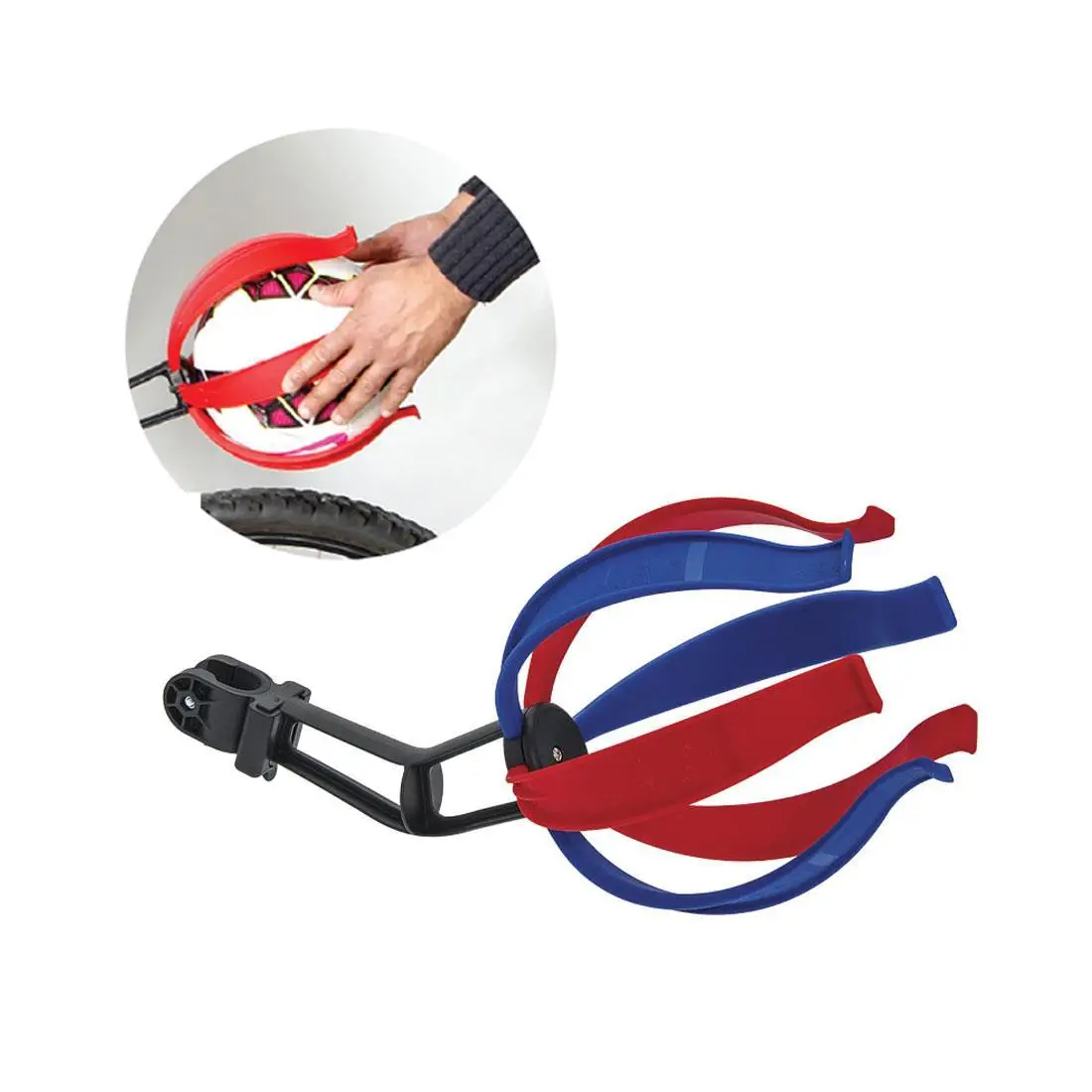 Kickball Tor Ballträger Angriff Gepäckträger Rot/Blau - image