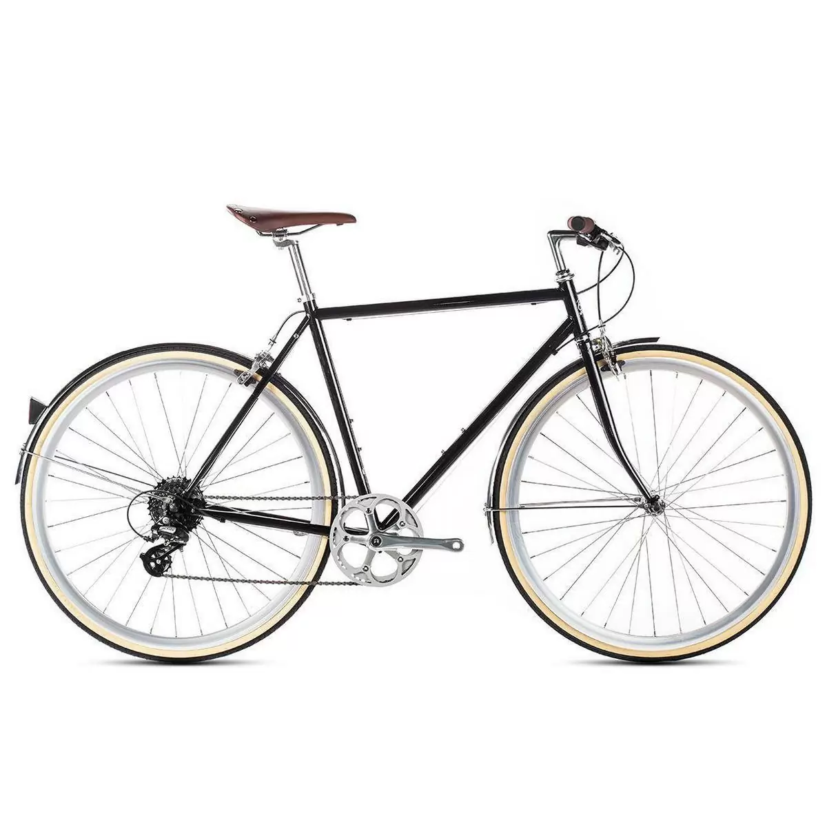 Bicicleta urbana ODYSSEY 8spd Delano preta média 54cm - image