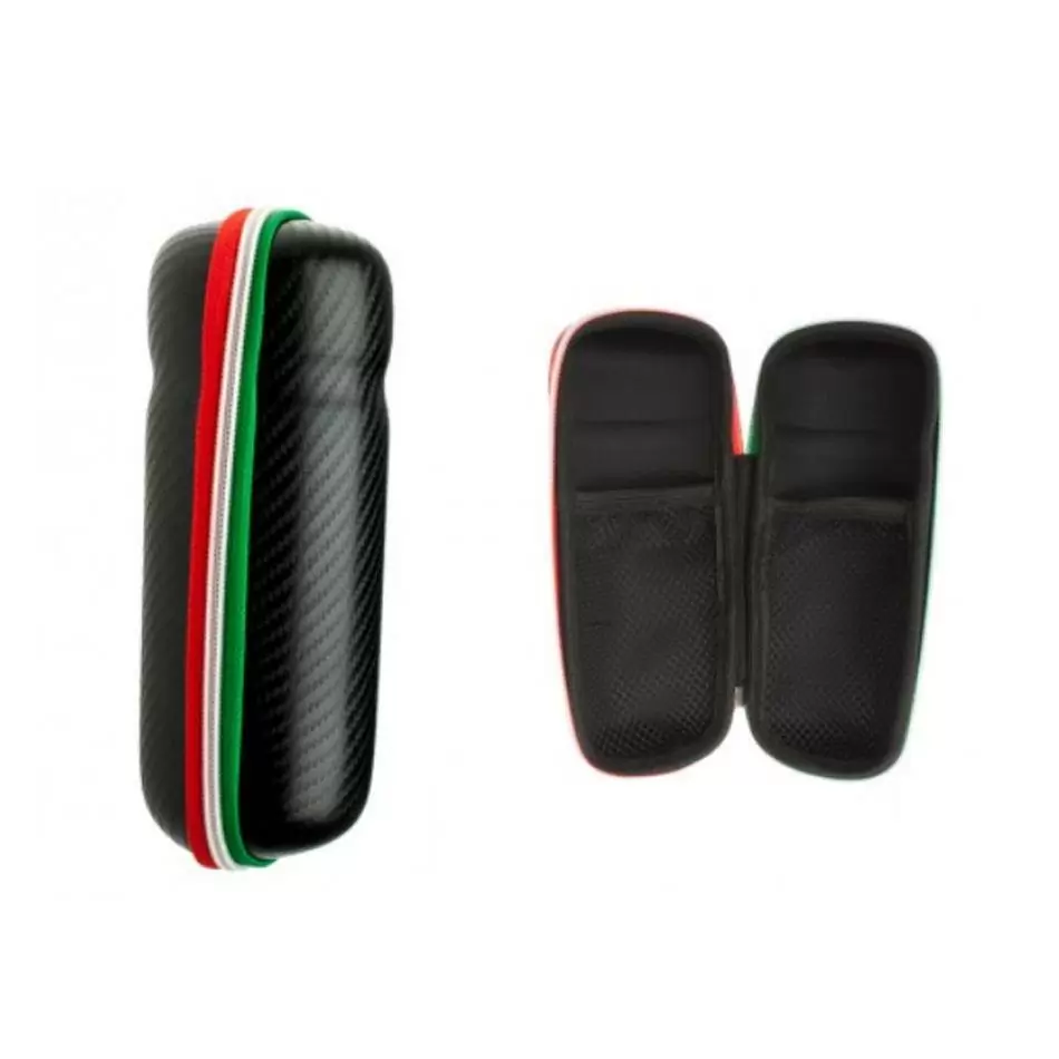 tool holder bottle 750ml carbon look black italy tricolor zip - image