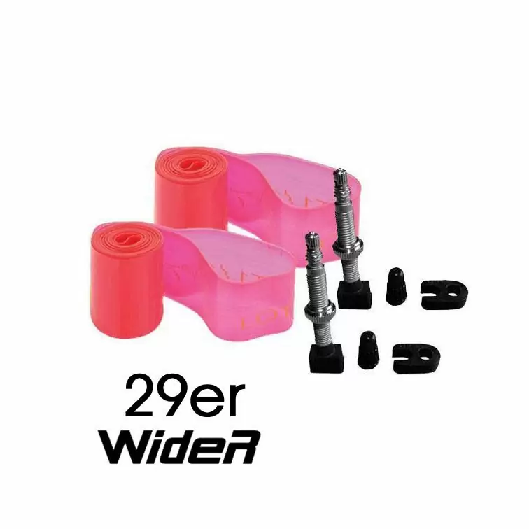 Kit Tubeless Mtb 29'' Plus wider 30mm tapes + Presta valves - image