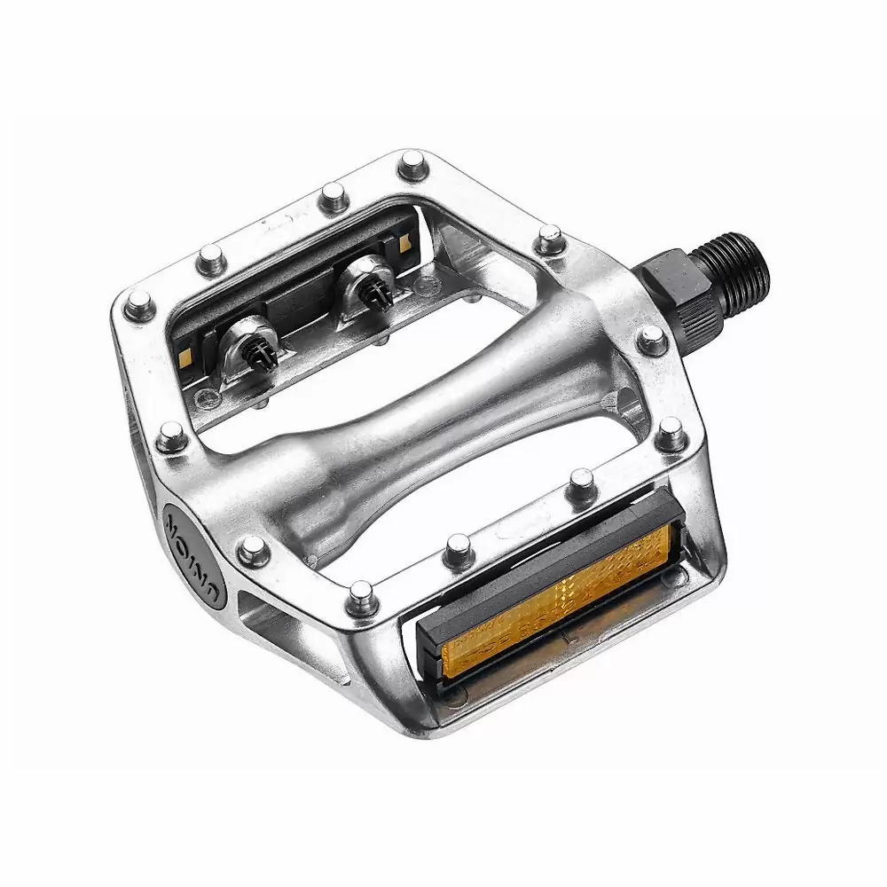 Pair alloy BMX 9/16 pedals threated silver - image