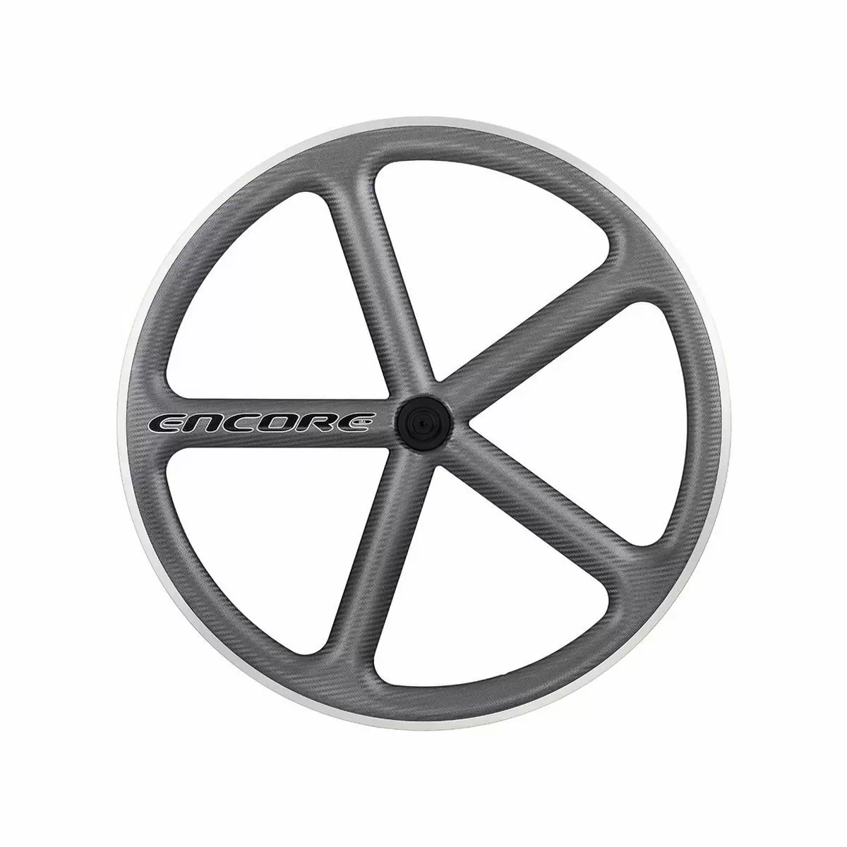 front wheel 700c track 5 spokes carbon weave charcoal msw - image
