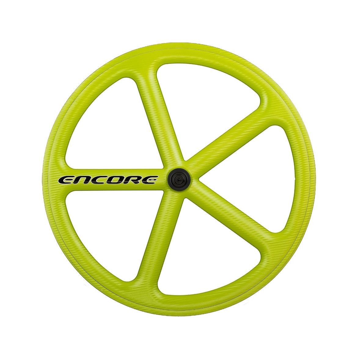 rueda trasera 700c track 5 radios carbon weave lime nmsw