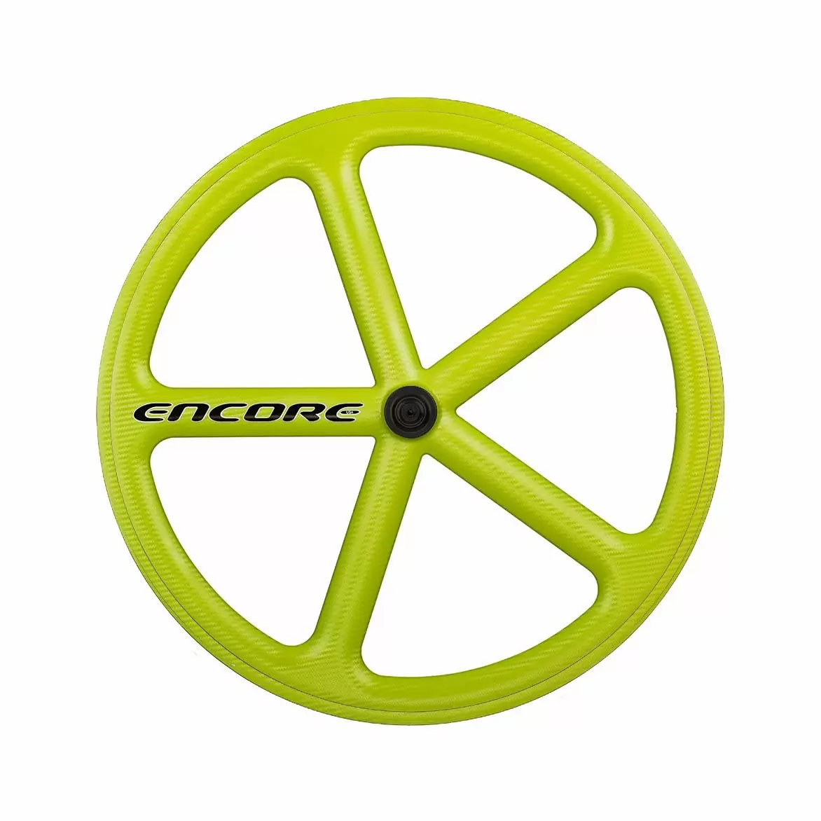 hinterrad 700c track 5 speichen carbon weave lime nmsw - image