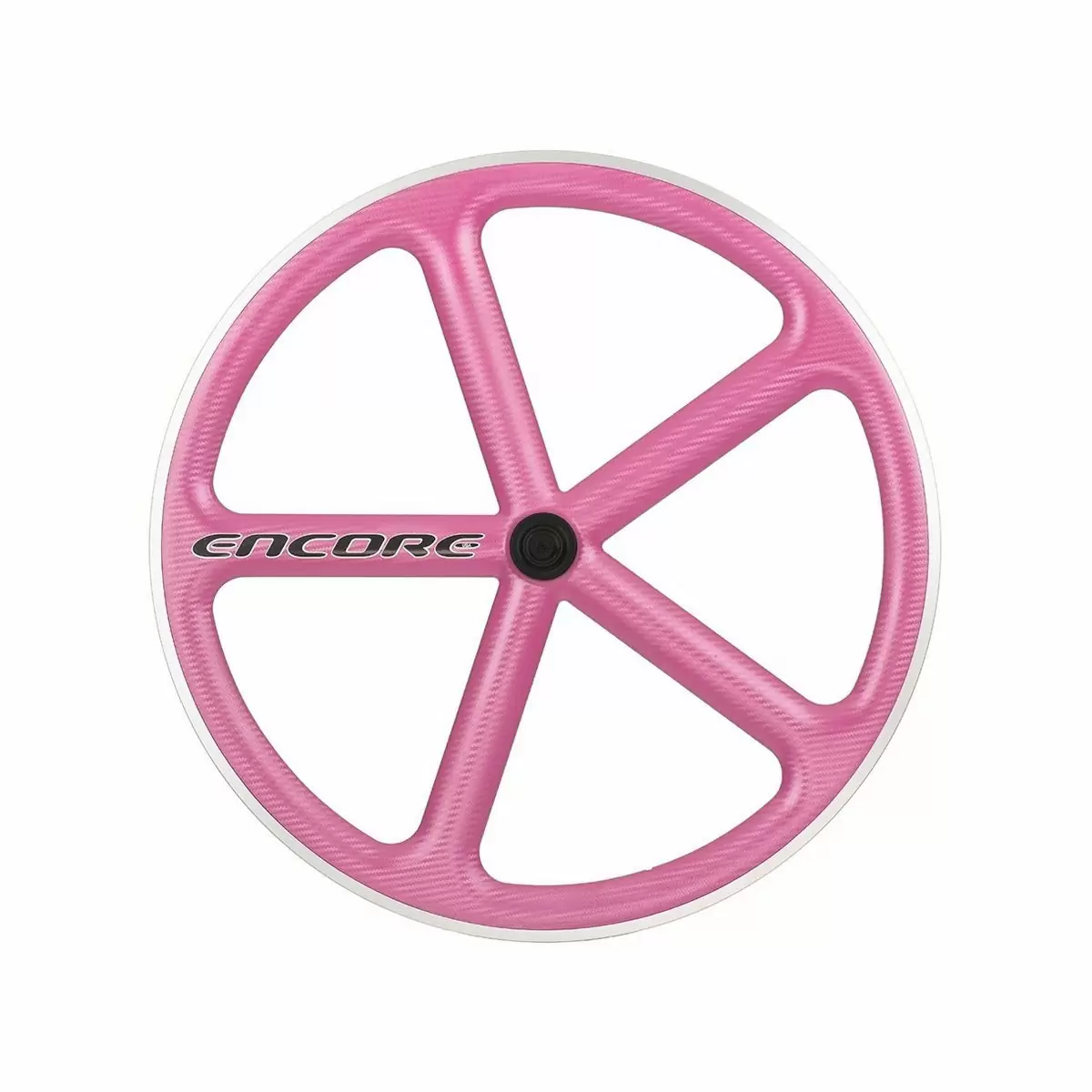 Encore enwpm4016 p rear wheel 700c track 5 spokes carbon weave pink m