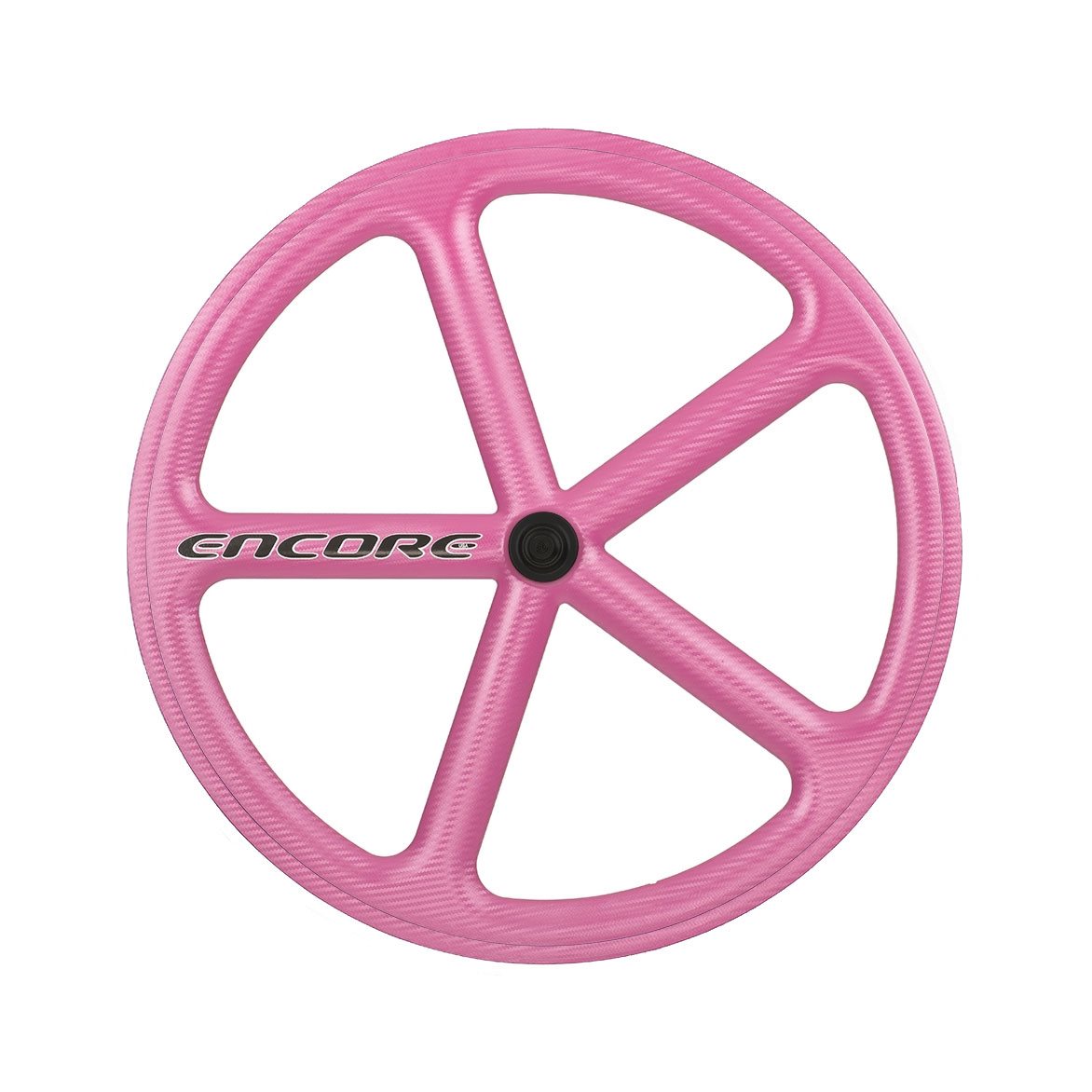 roda traseira 700c track 5 raios fibra de carbono rosa nmsw