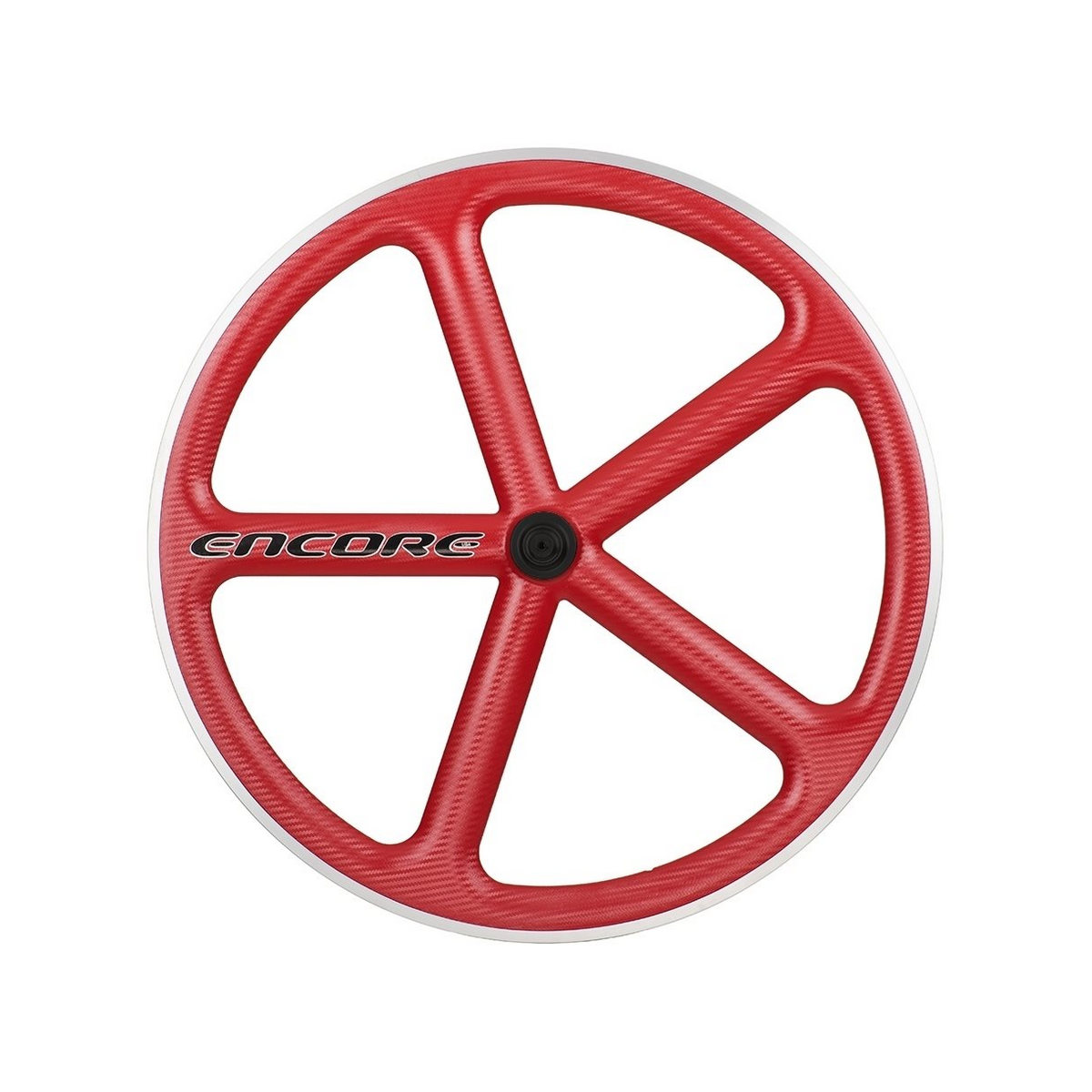 rear wheel 700c track 5 spokes carbon weave red msw