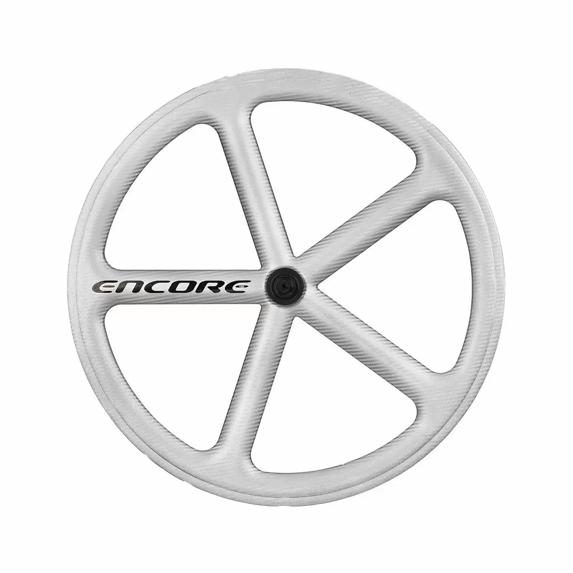 front wheel 700c track 5 spokes carbon weave silver nmsw - image