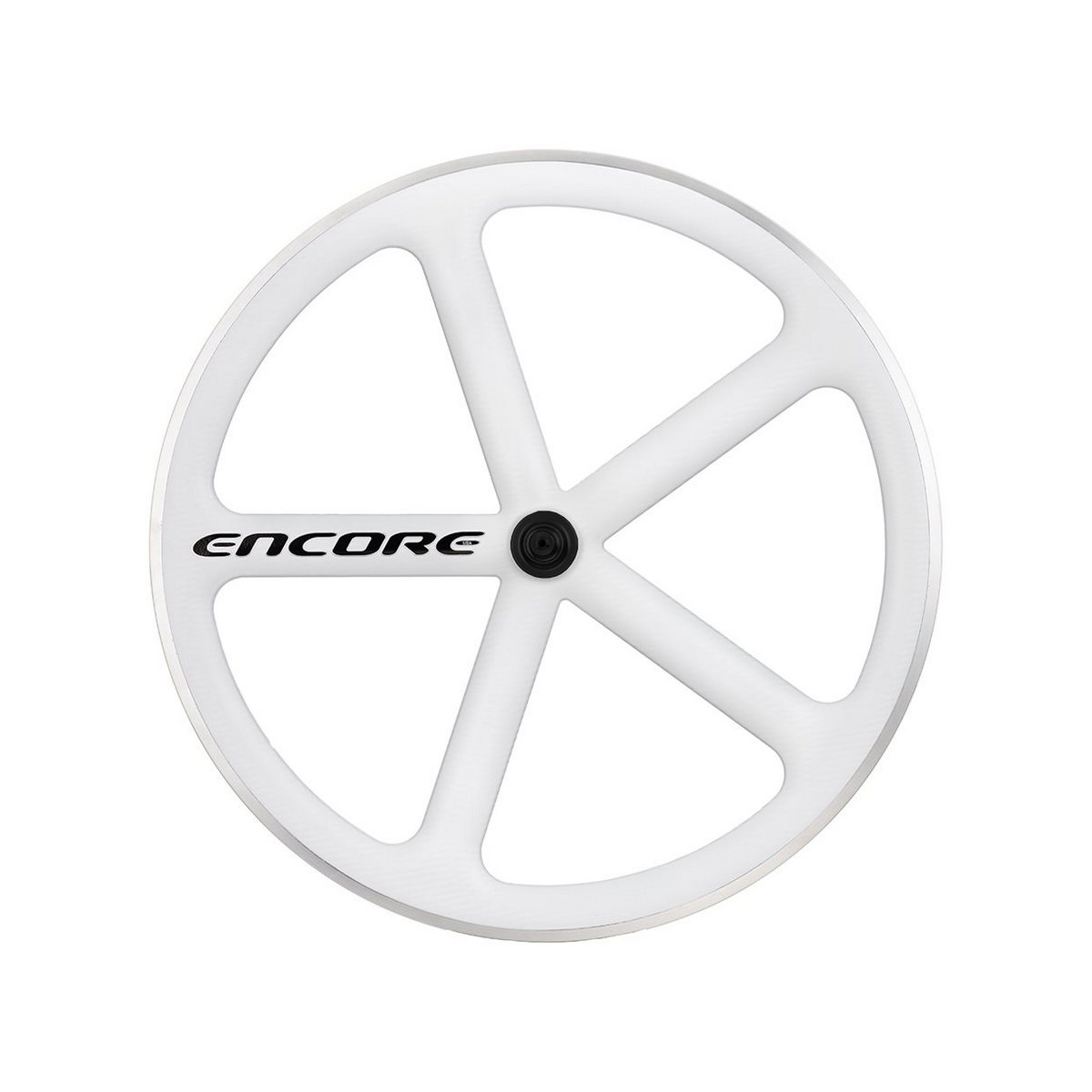 front wheel 700c track 5 spokes carbon weave white msw