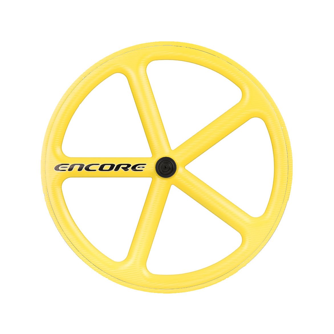 rear wheel 700c track 5 spokes carbon weave yellow nmsw
