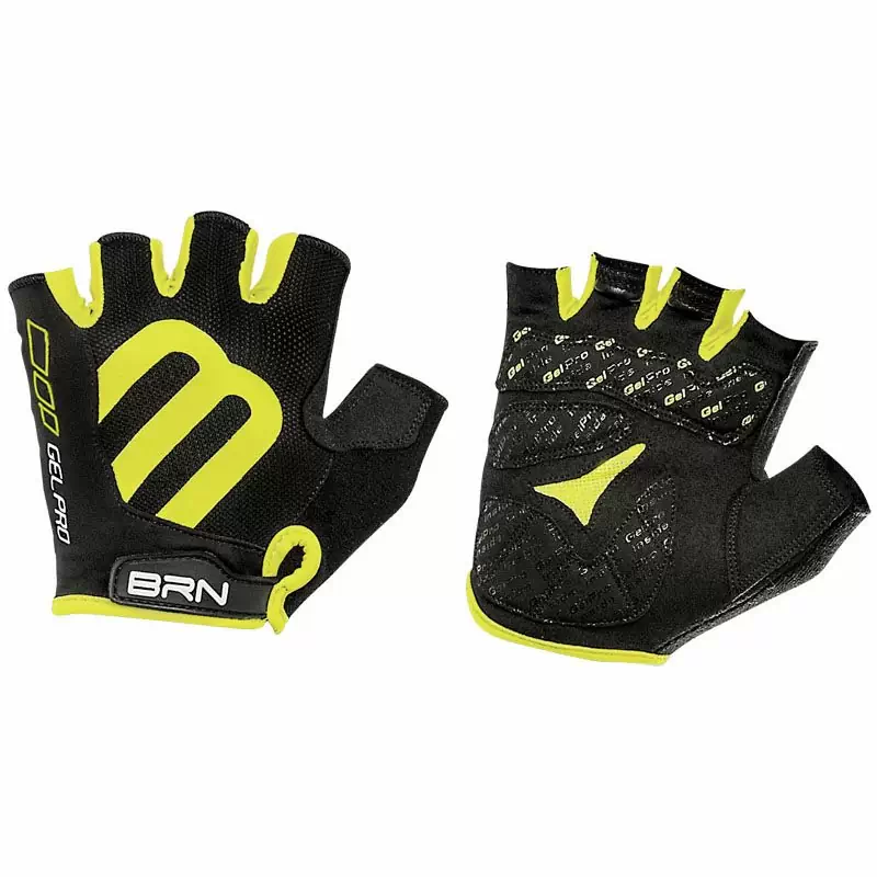 Short Finger Gloves Gel Pro Black/Yellow Size M - image