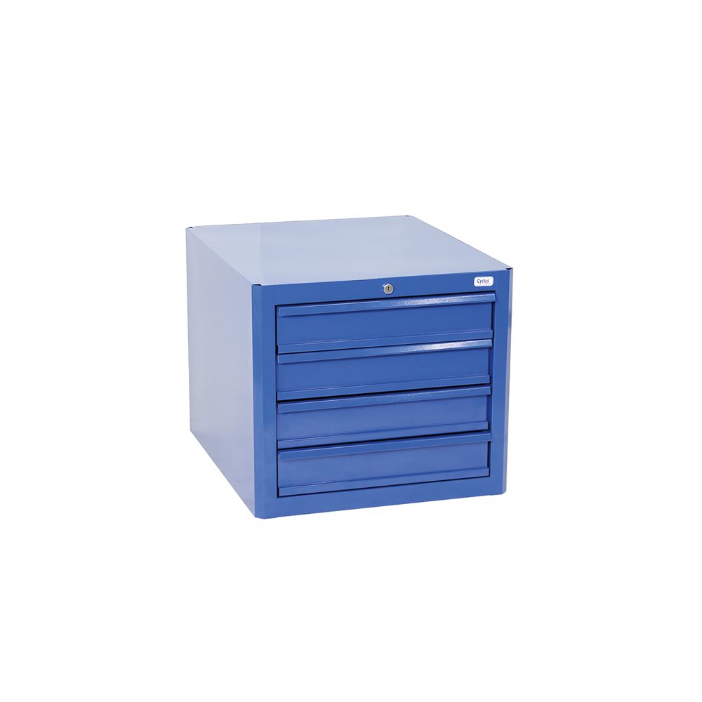 Workshop cabinet for tools with 4 drawers