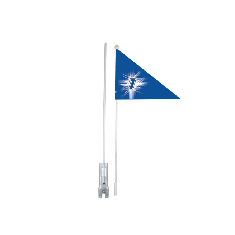 Bicycle flag blue color